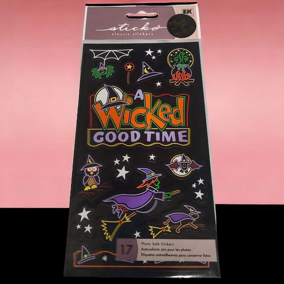 Mrs. Grossmans VTG Halloween Stickers EK Success Sticko Wicked Time Trick Treat - Picture 4 of 6